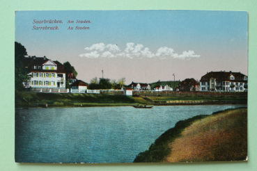 Postcard PC Saarbruecken 1910-1930 At the Staden Town architecture Saarland